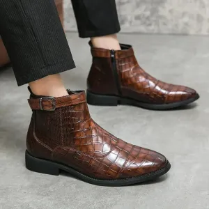Elegant leather chelsea boots for men