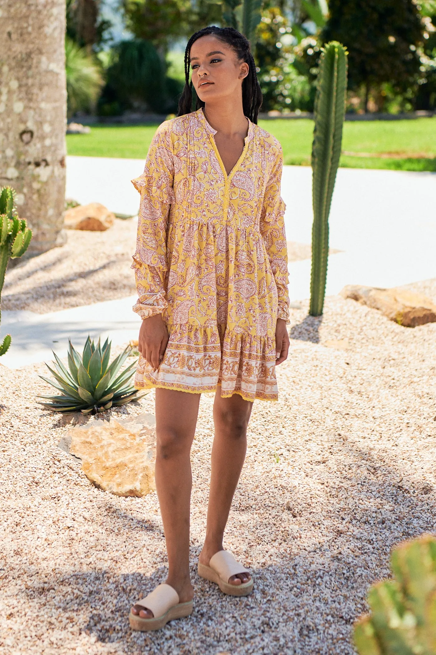 Elodie Print Fey Mini Dress