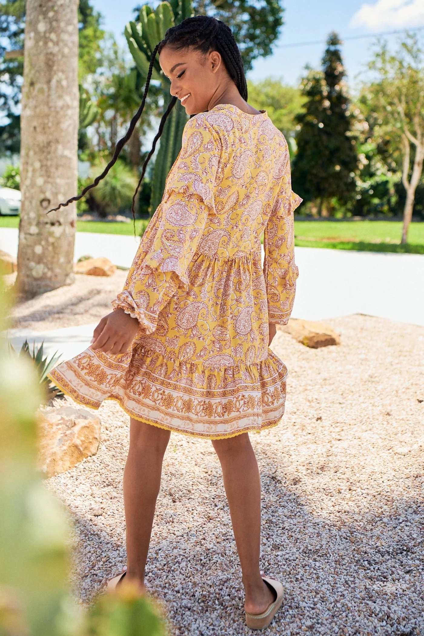 Elodie Print Fey Mini Dress
