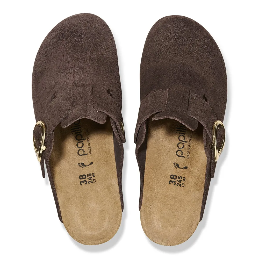 Fanny Ring-Buckle Suede Leather