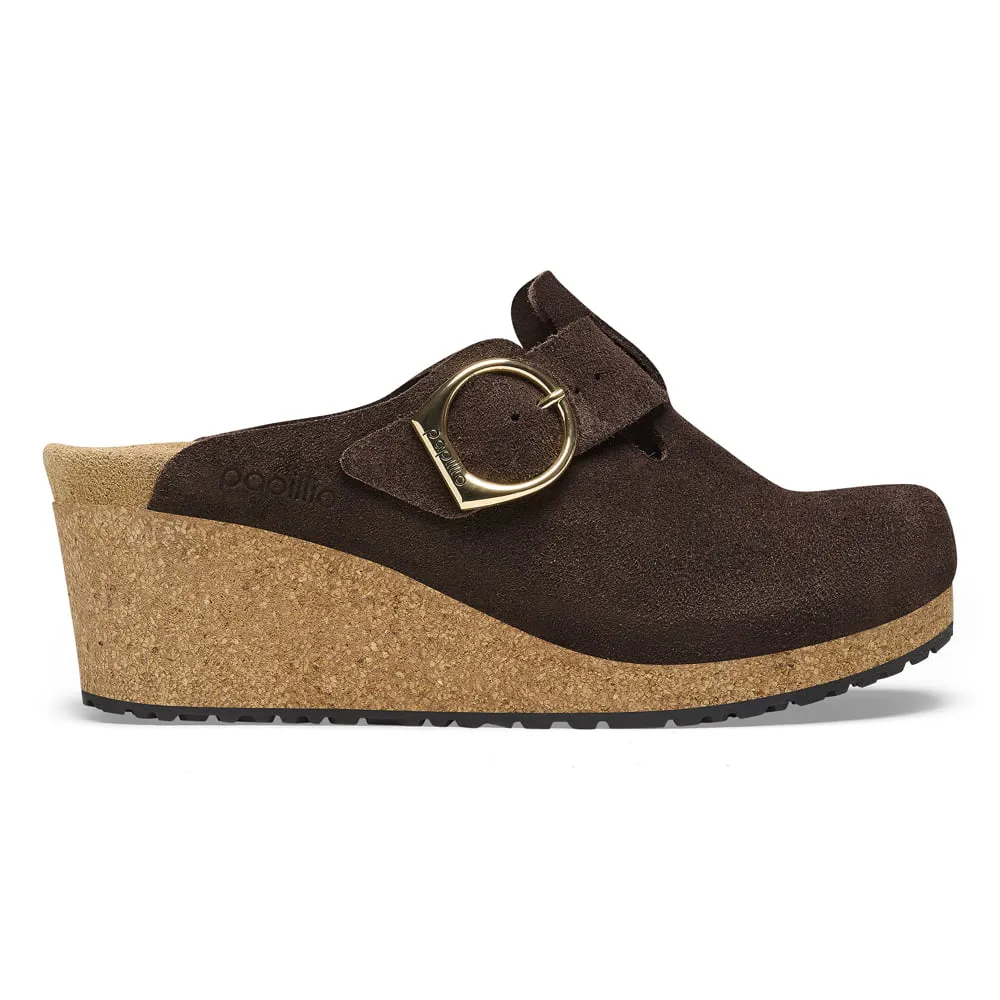 Fanny Ring-Buckle Suede Leather