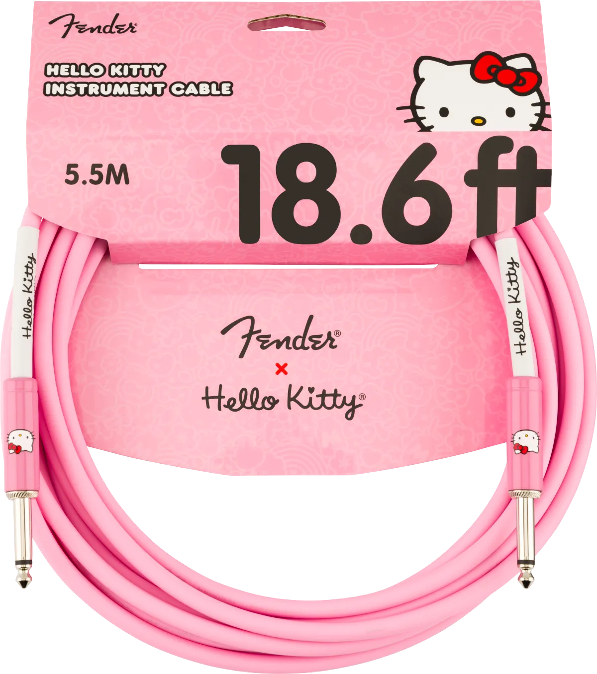 Fender X Hello Kitty Original Instrument Cable 18.6', Pink