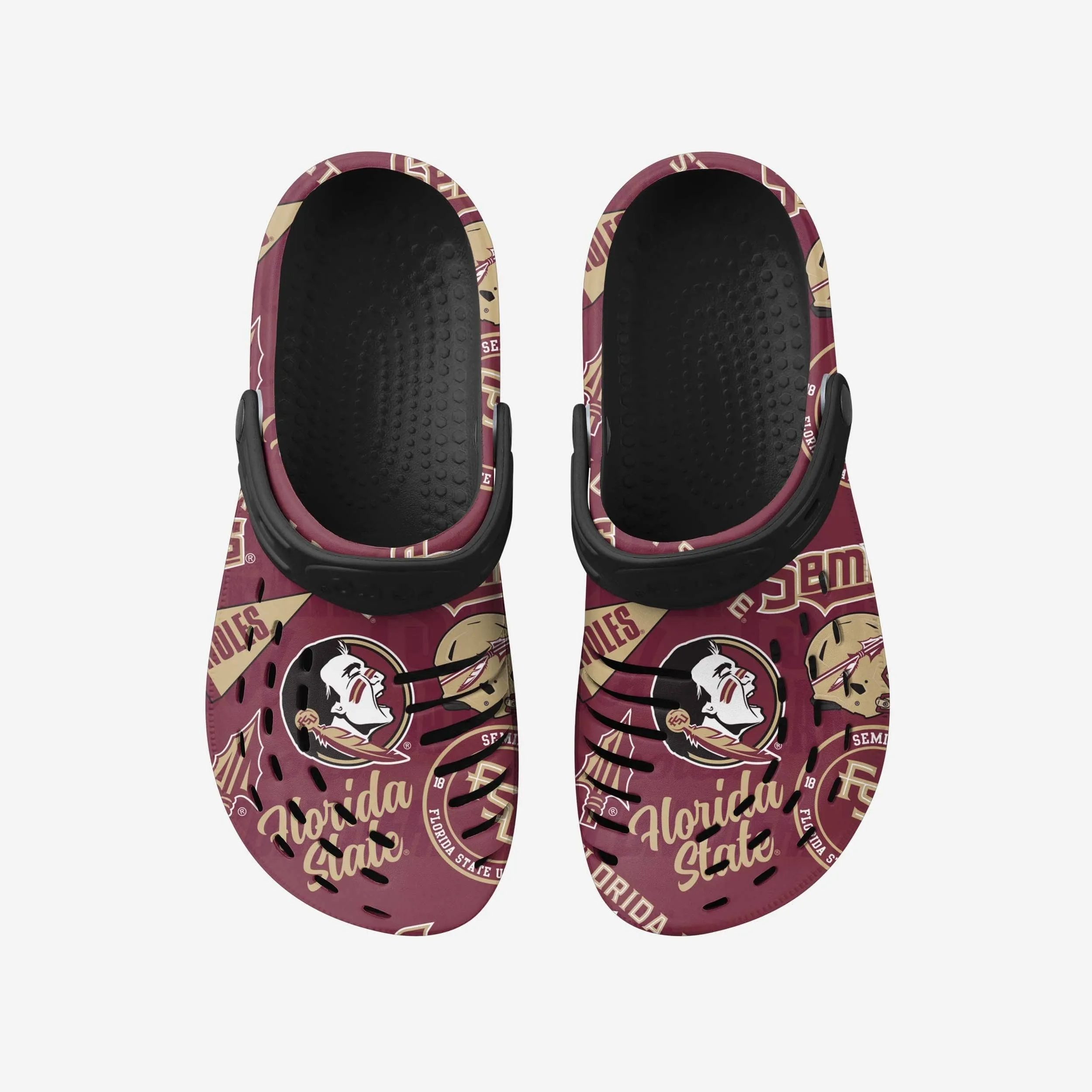 Florida State Seminoles Historic Print Clog With Strap