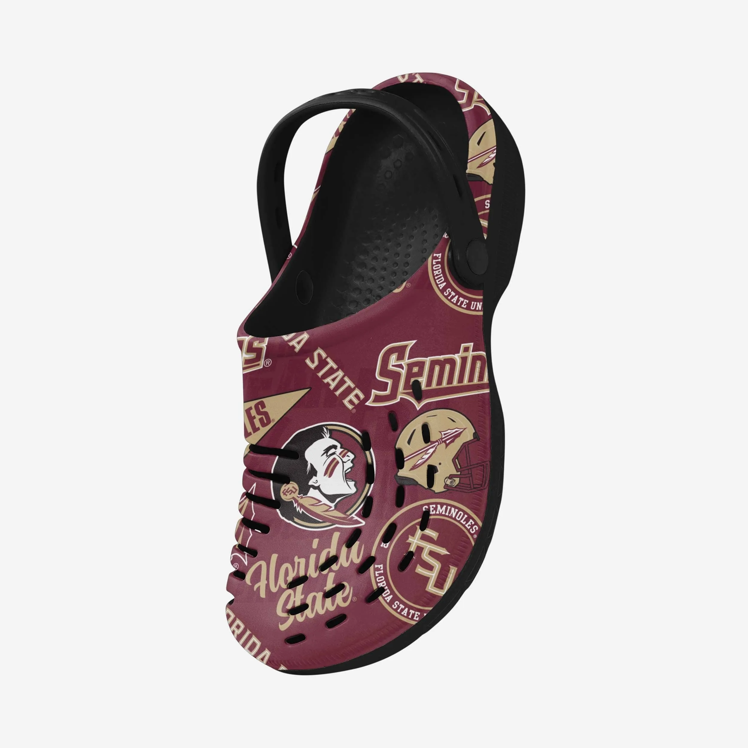 Florida State Seminoles Historic Print Clog With Strap