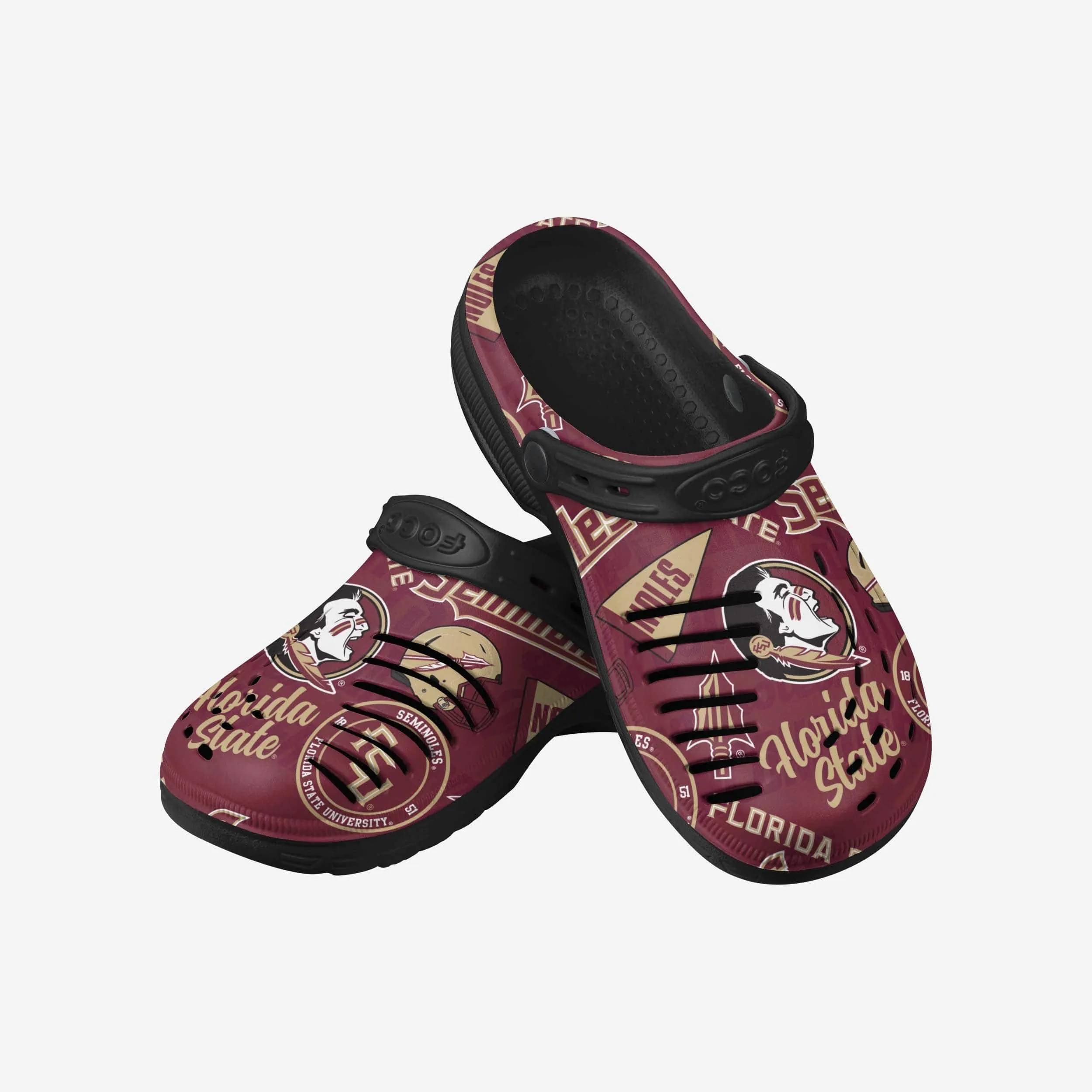Florida State Seminoles Historic Print Clog With Strap