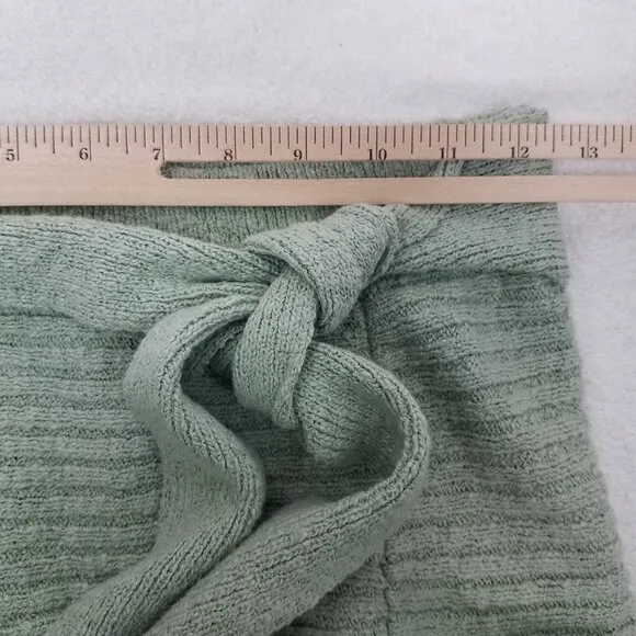 Free People S Claudia Blanket Midi Knit Skirt in Light Green Minted Jade w Slit