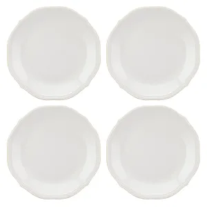 French Perle Bead Dinner Plates, Set of 4