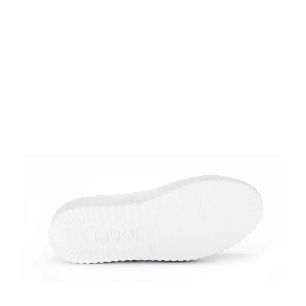 Gabor Platform Trainer White Leather