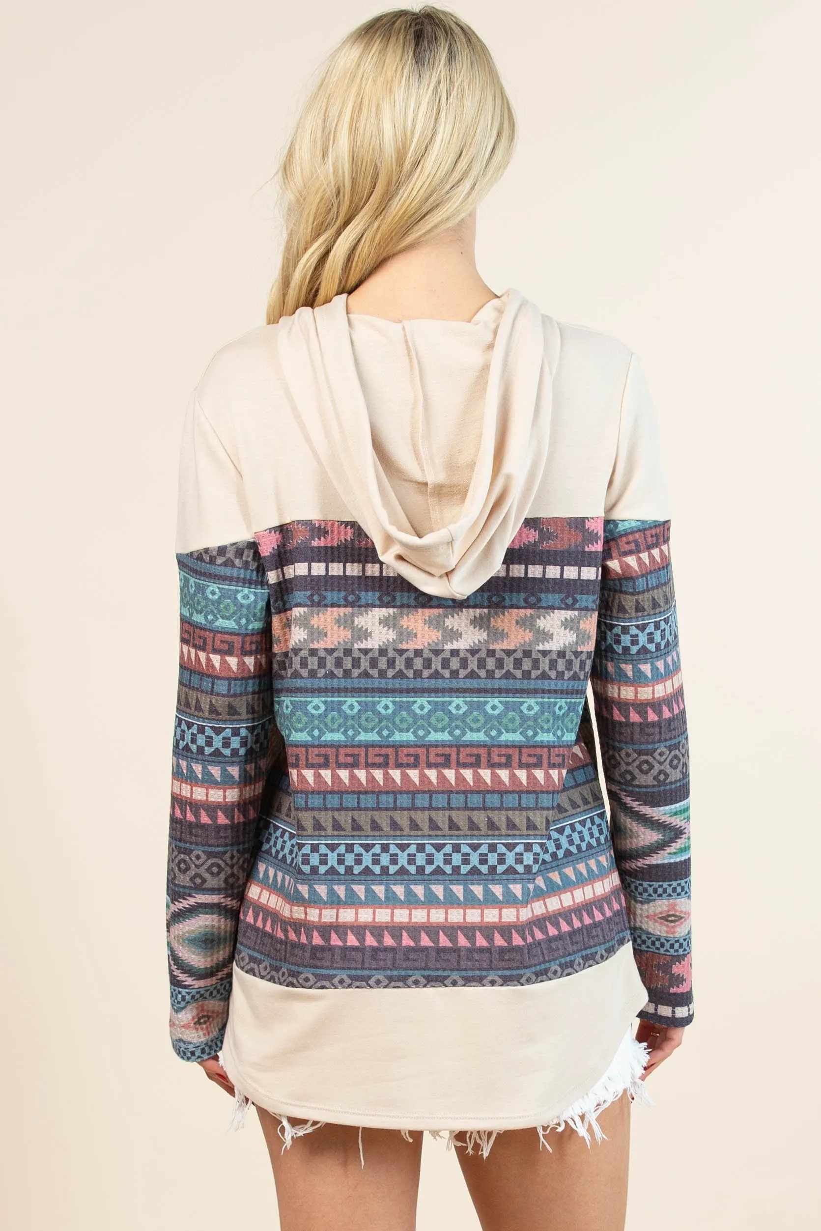 GIGI HOODIE TOP - OATMEAL