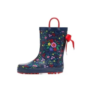 Girl Rain Boots Rubber Flowers Kids Shoes - KKOMFORME