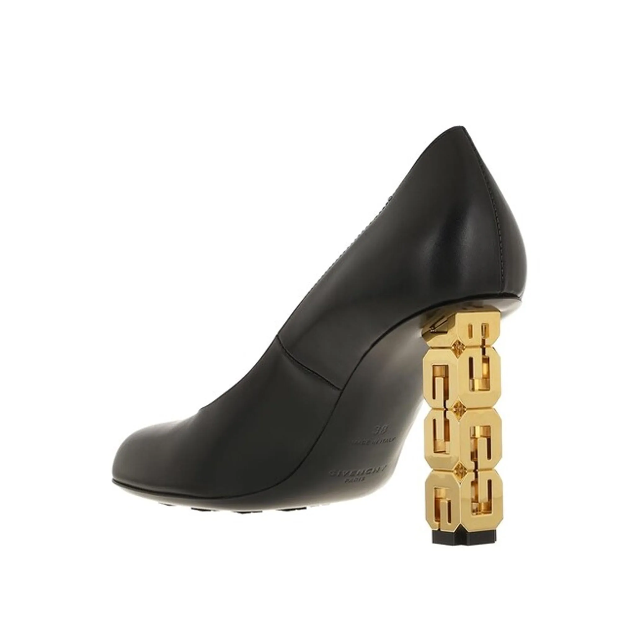GIVENCHY Logo Heel Leather Pumps - 3.5-Inch Heels