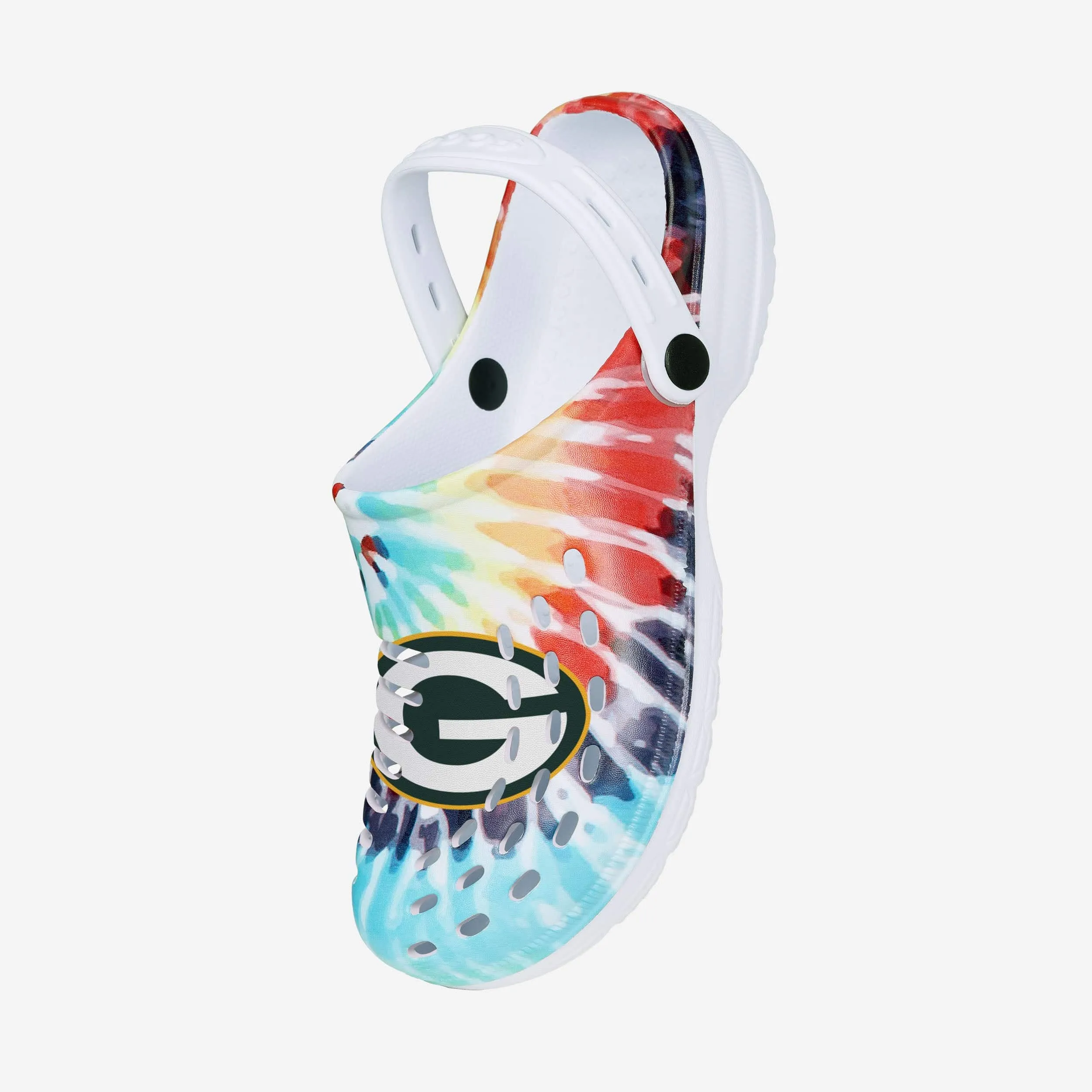 Green Bay Packers Womens Tie-Dye Clog With Strap