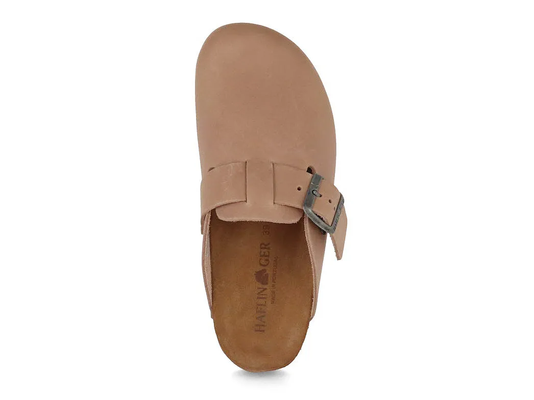 HAFLINGER Men Women leather Clogs 'Porto', taupe