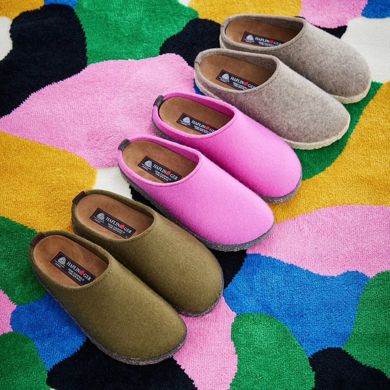 Haflinger Wool Felt Clogs - Manhattan - Anthracite (Adults 36-46)