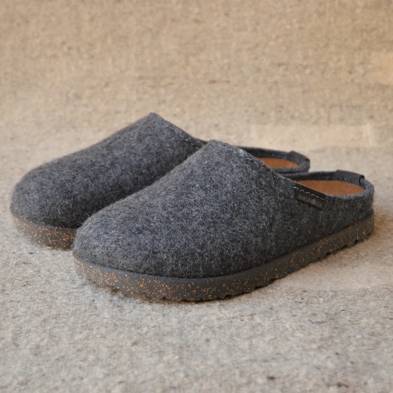 Haflinger Wool Felt Clogs - Manhattan - Anthracite (Adults 36-46)