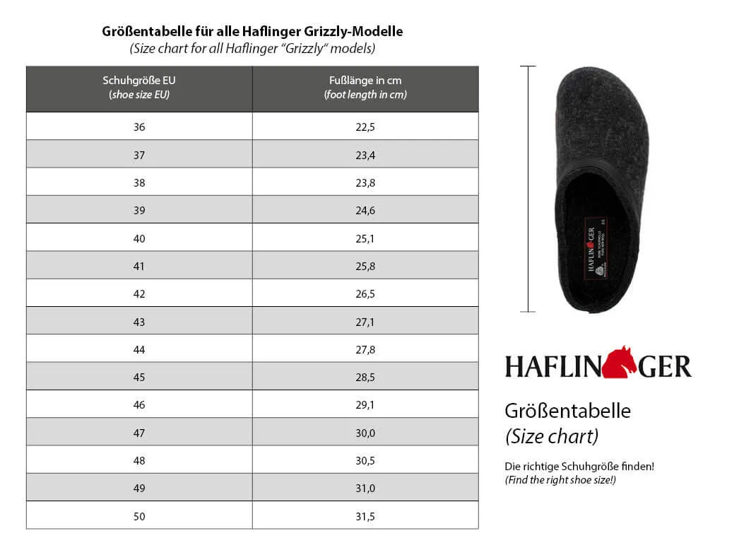 Haflinger Wool Felt Clogs - Manhattan - Anthracite (Adults 36-46)