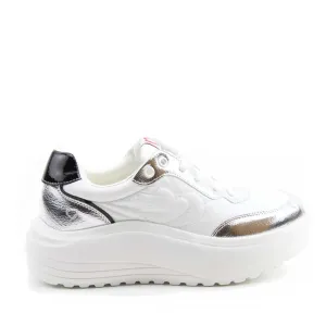 Heavenly Feet Peace Trainer White Silver