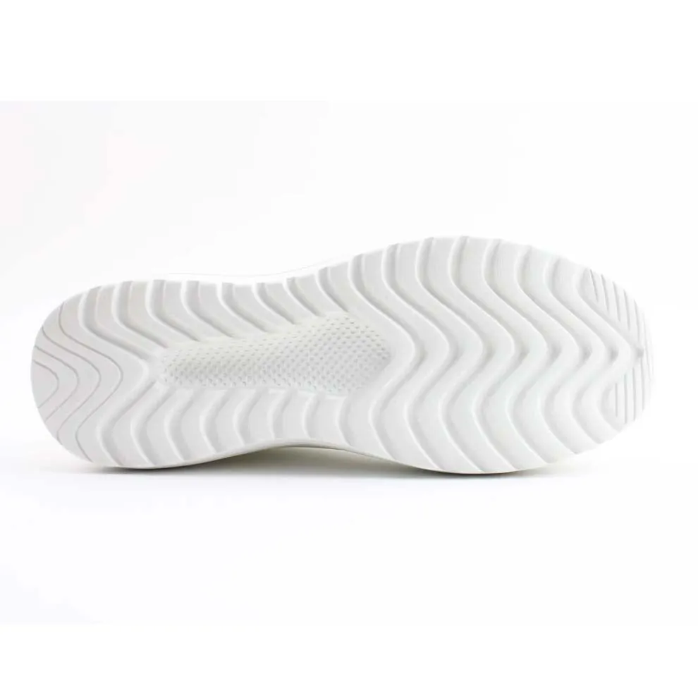 Heavenly Feet Peace Trainer White Silver
