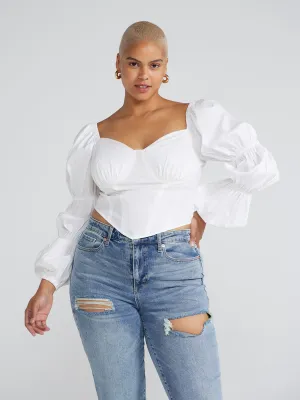 Idalia Bubble Sleeve Corset Style Shirt