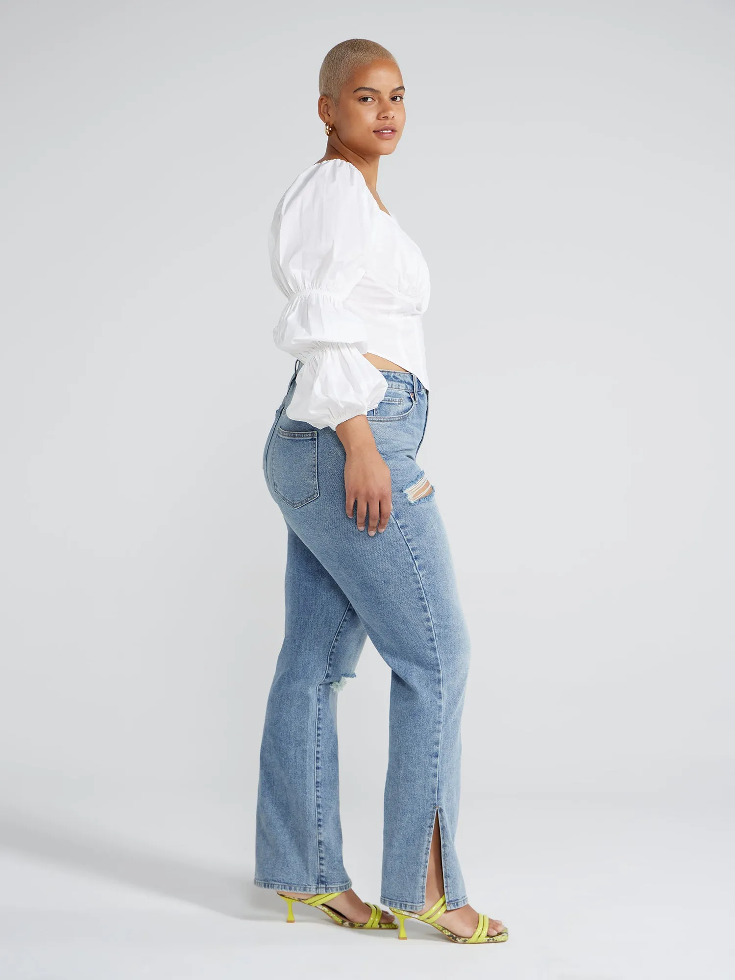 Idalia Bubble Sleeve Corset Style Shirt
