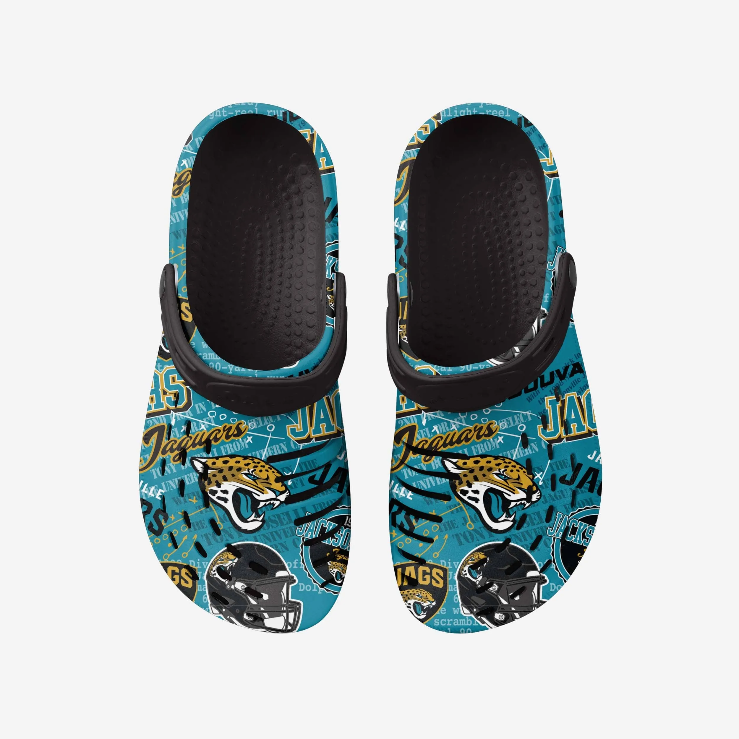 Jacksonville Jaguars Historic Print Clog With Strap