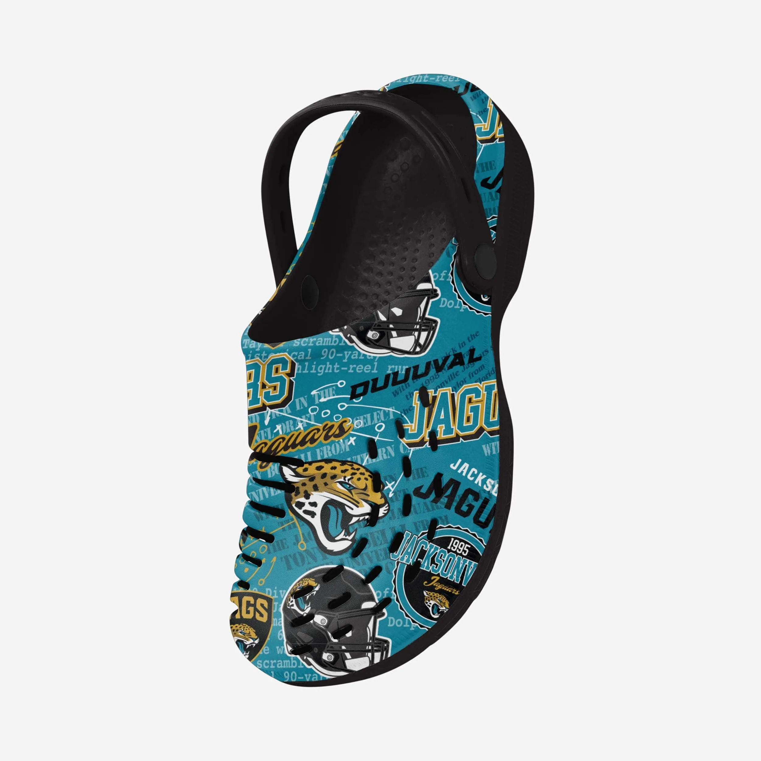 Jacksonville Jaguars Historic Print Clog With Strap