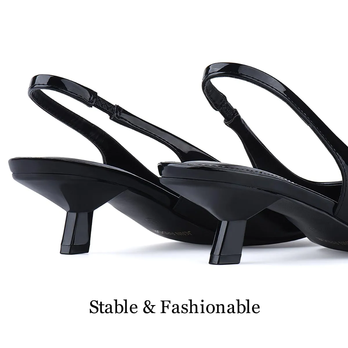 JENN ARDOR Slingback Heels for Women Low Heels Dress Shoes