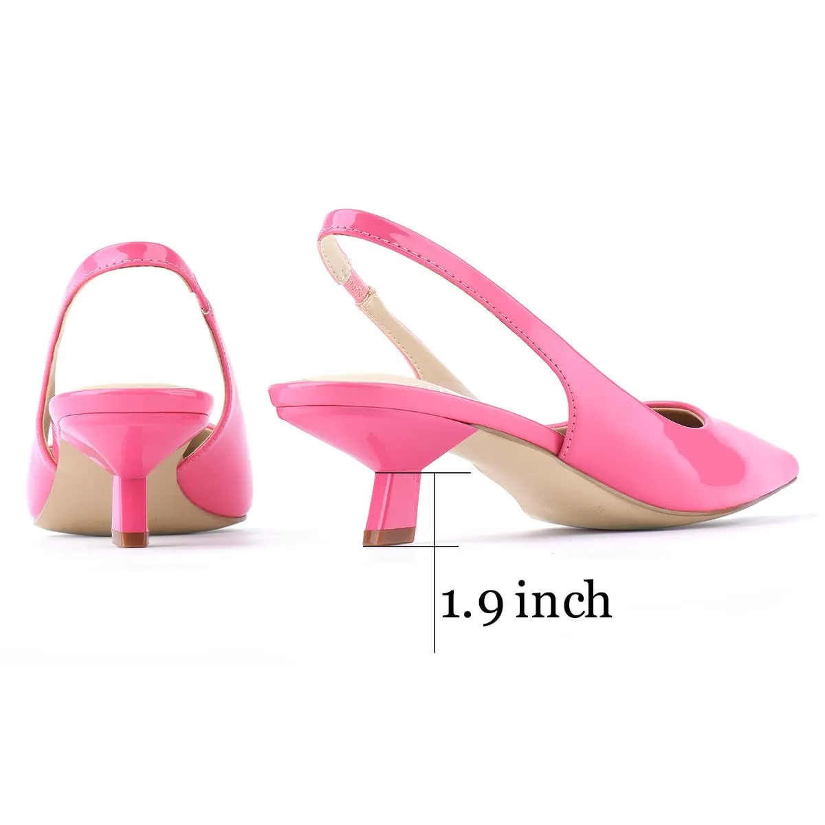 JENN ARDOR Slingback Heels for Women Low Heels Dress Shoes