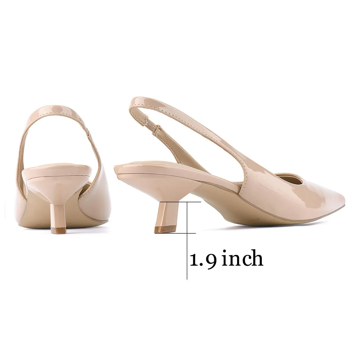 JENN ARDOR Slingback Heels for Women Low Heels Dress Shoes