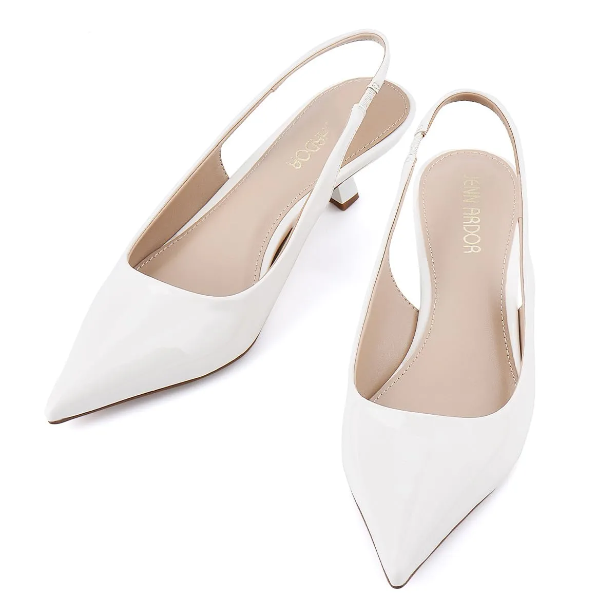 JENN ARDOR Slingback Heels for Women Low Heels Dress Shoes