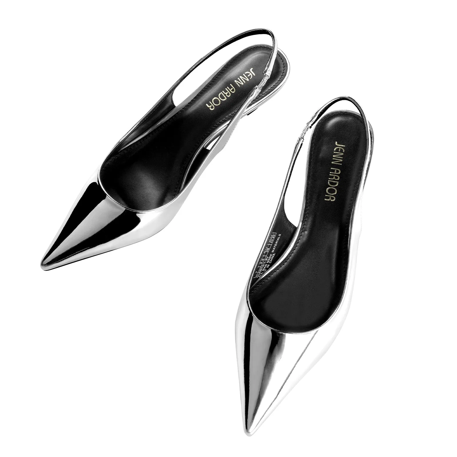 JENN ARDOR Slingback Heels for Women Low Heels Dress Shoes