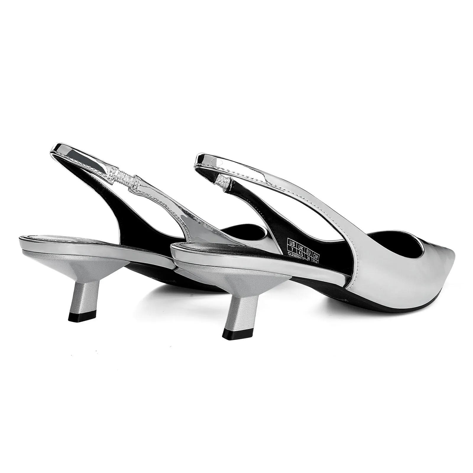 JENN ARDOR Slingback Heels for Women Low Heels Dress Shoes