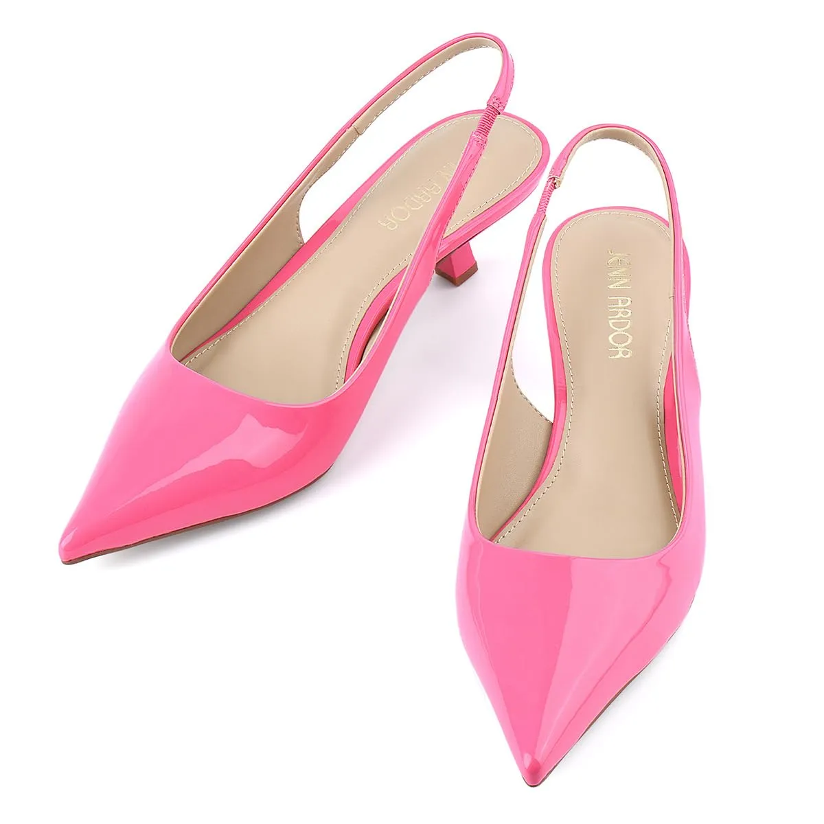 JENN ARDOR Slingback Heels for Women Low Heels Dress Shoes