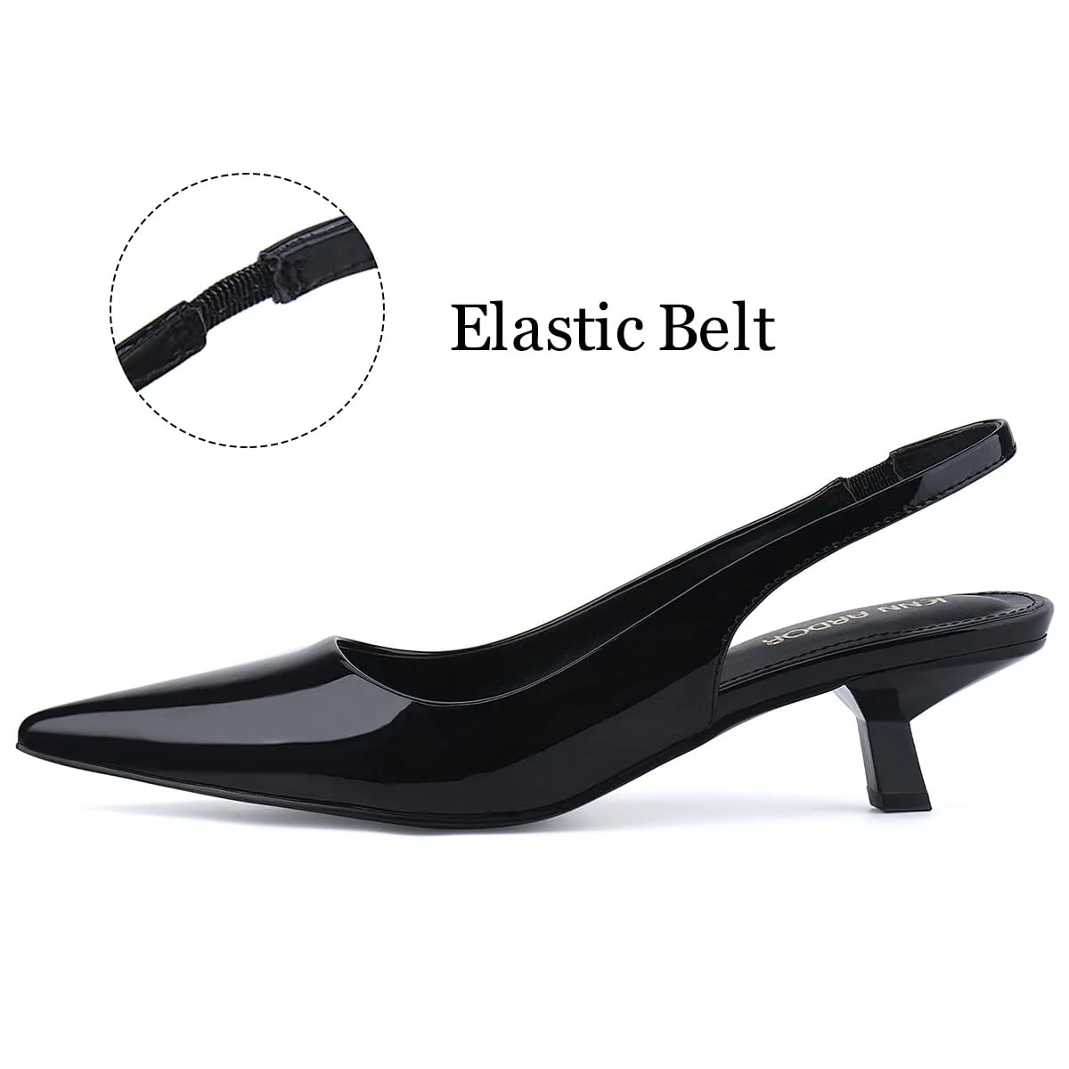JENN ARDOR Slingback Heels for Women Low Heels Dress Shoes