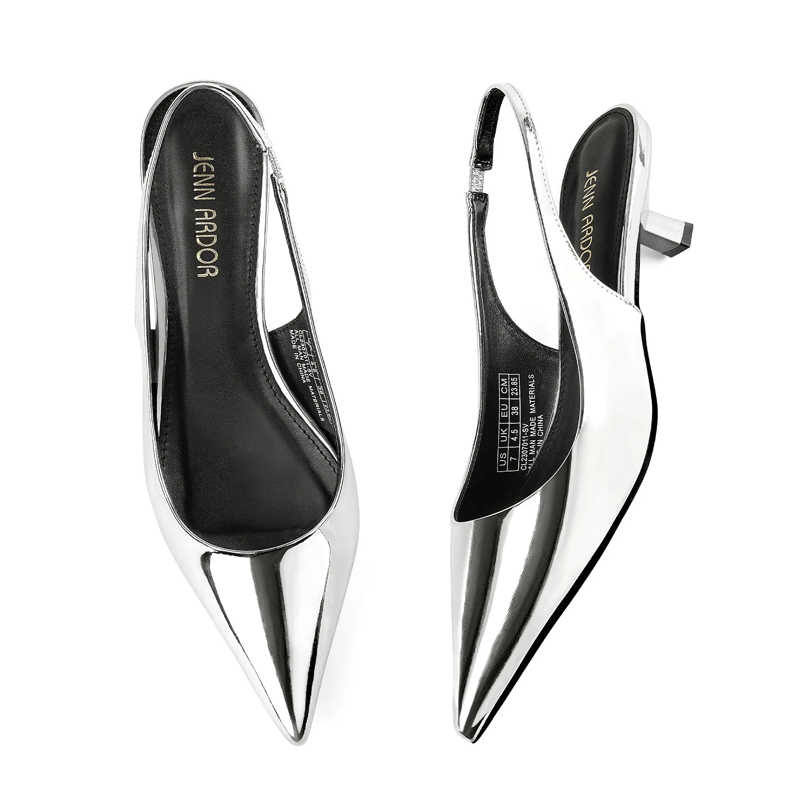 JENN ARDOR Slingback Heels for Women Low Heels Dress Shoes