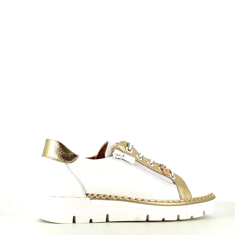 Jose Saenz Laced Trainer White/Gold