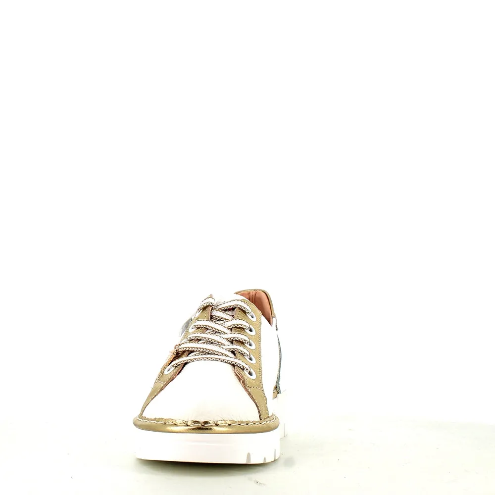 Jose Saenz Laced Trainer White/Gold