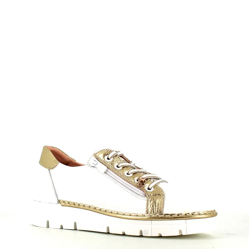 Jose Saenz Laced Trainer White/Gold