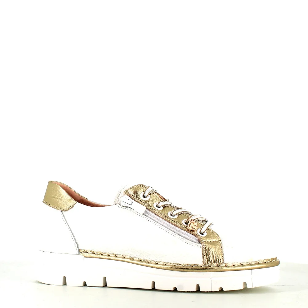 Jose Saenz Laced Trainer White/Gold