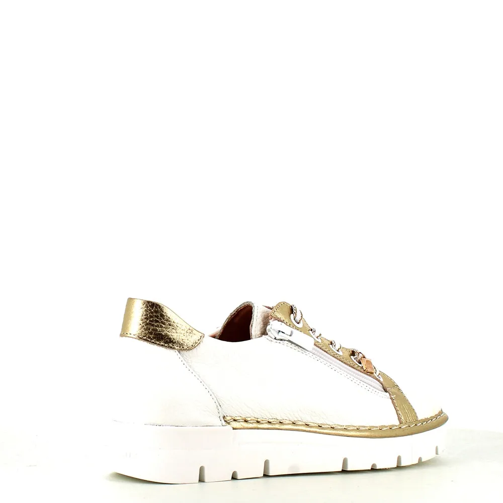 Jose Saenz Laced Trainer White/Gold