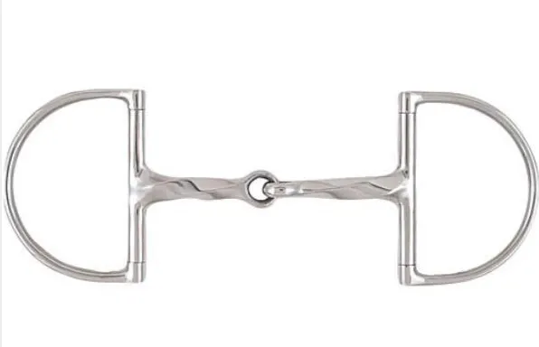 JP Korsteel Stainless Steel Slow Twist Hunter Dee Ring Snaffle Bits