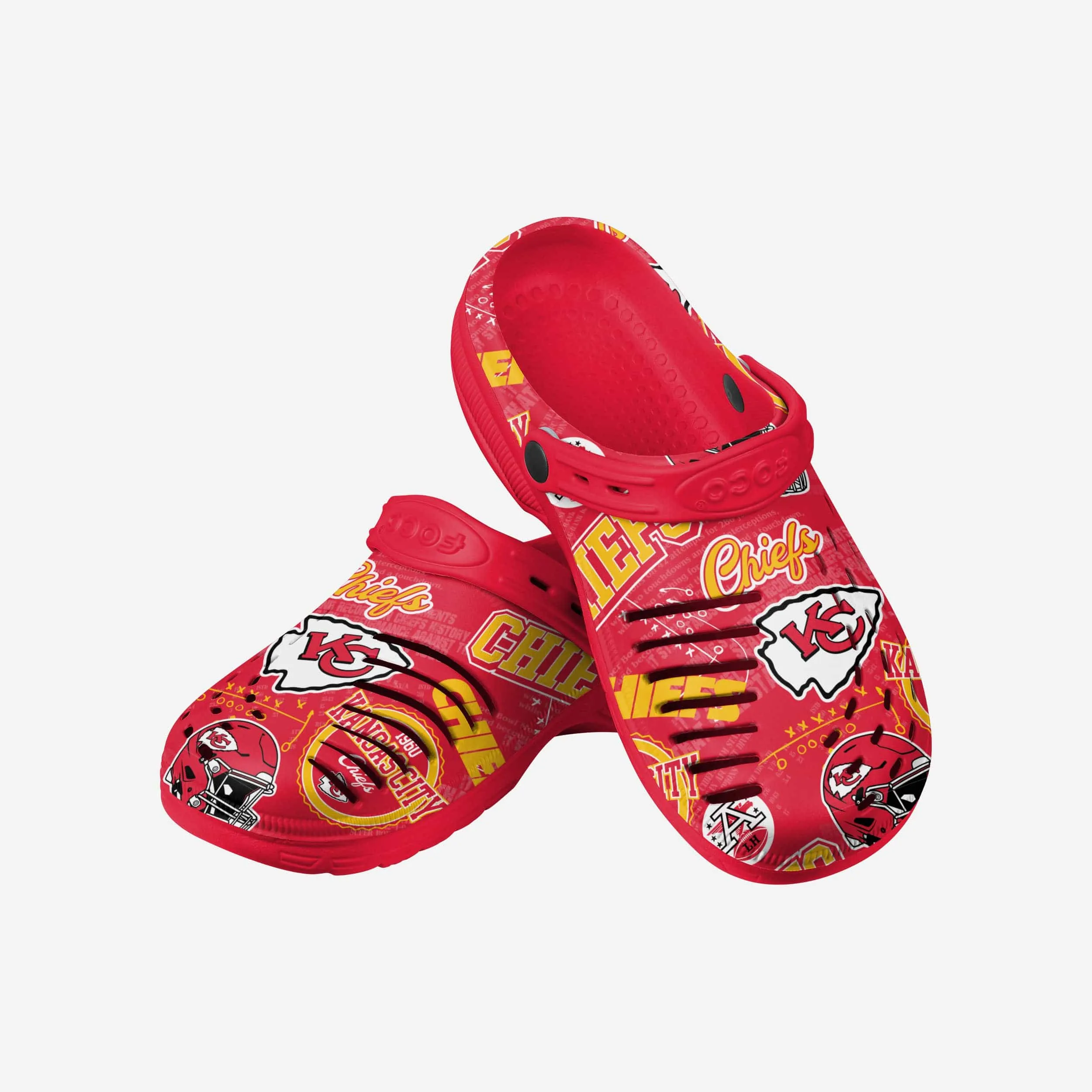 Kansas City Chiefs Historic Print Clog With Strap