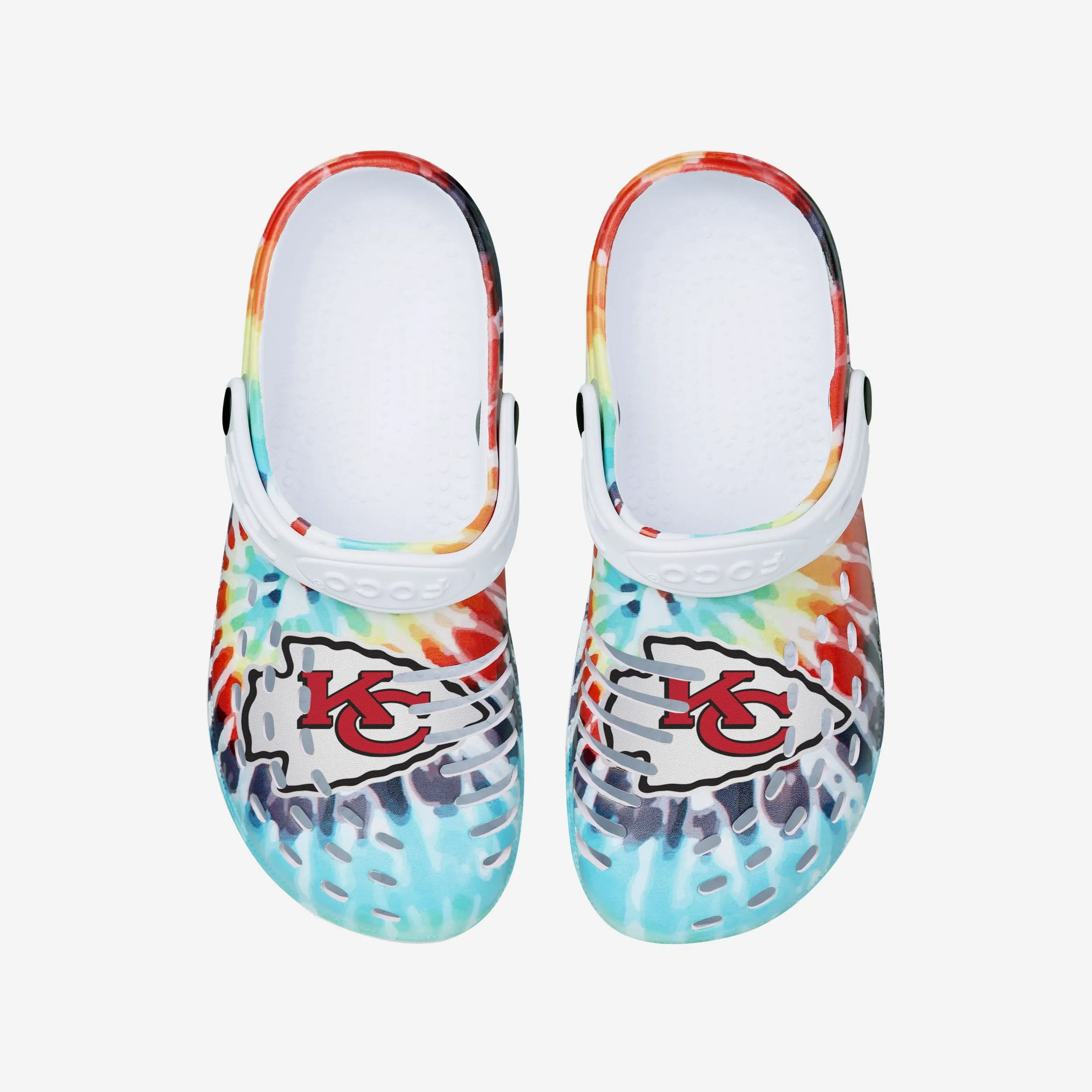 Kansas City Chiefs Womens Tie-Dye Clog With Strap