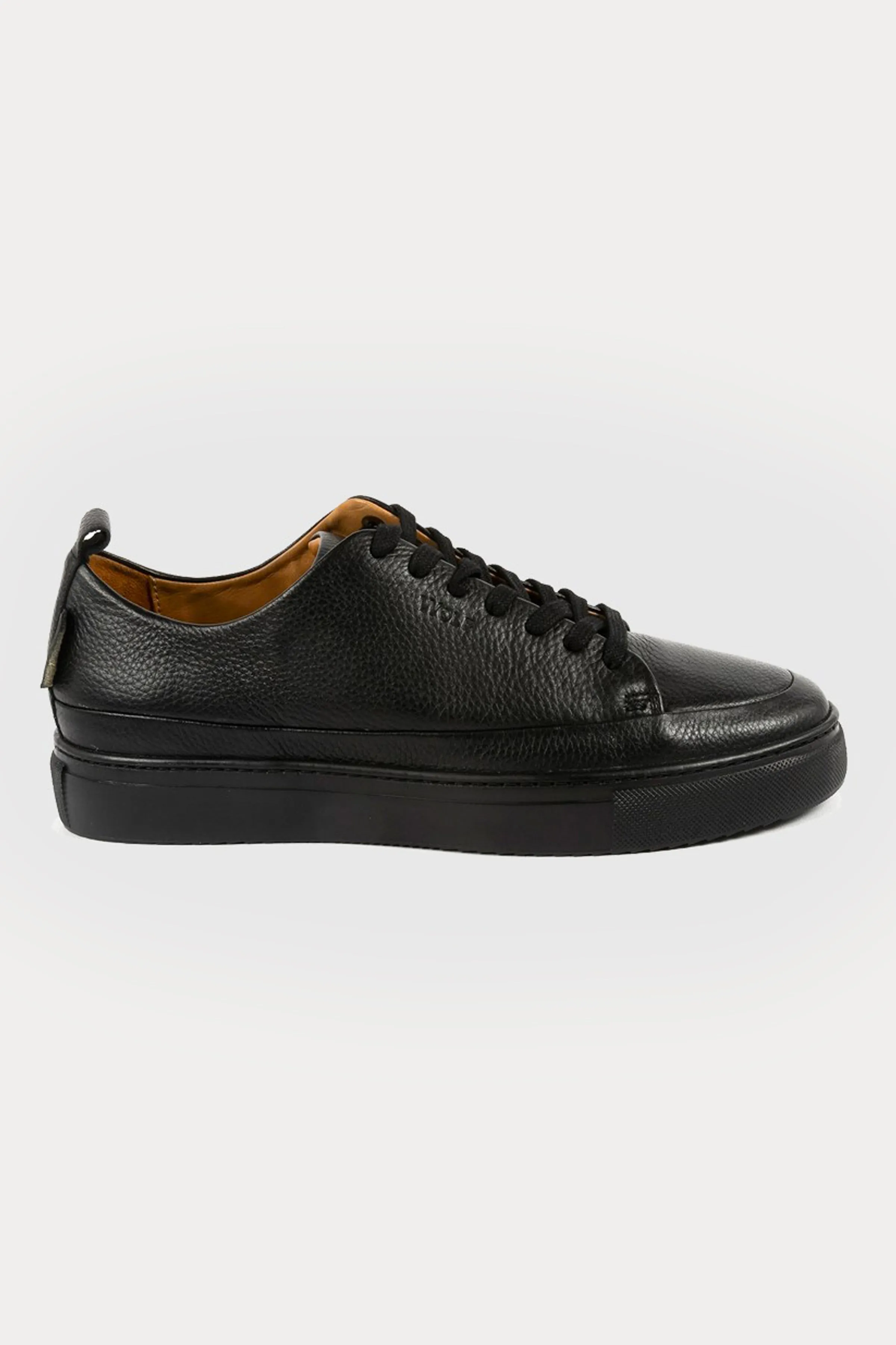 Knightsbridge Leather Smart Trainers in Black