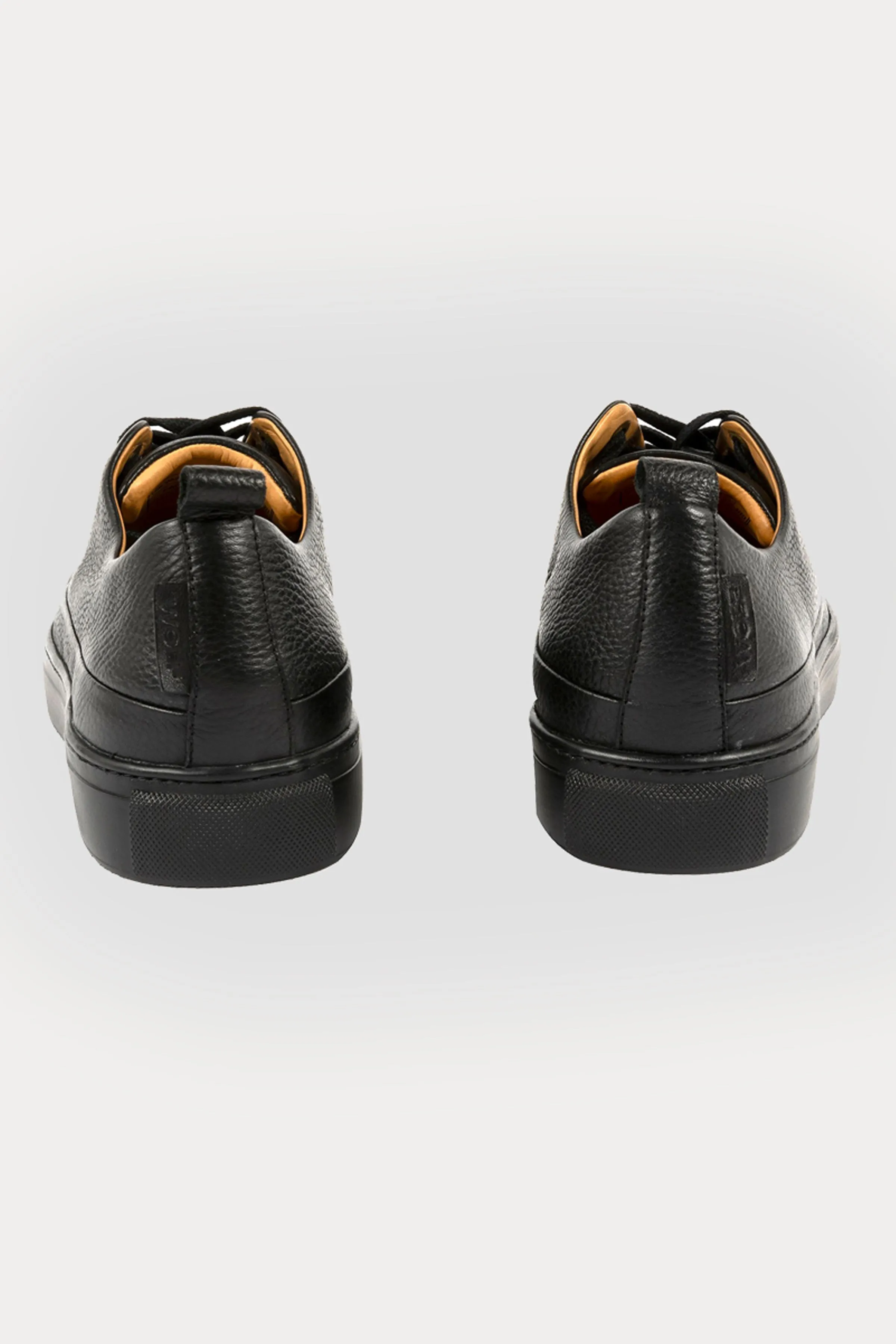 Knightsbridge Leather Smart Trainers in Black