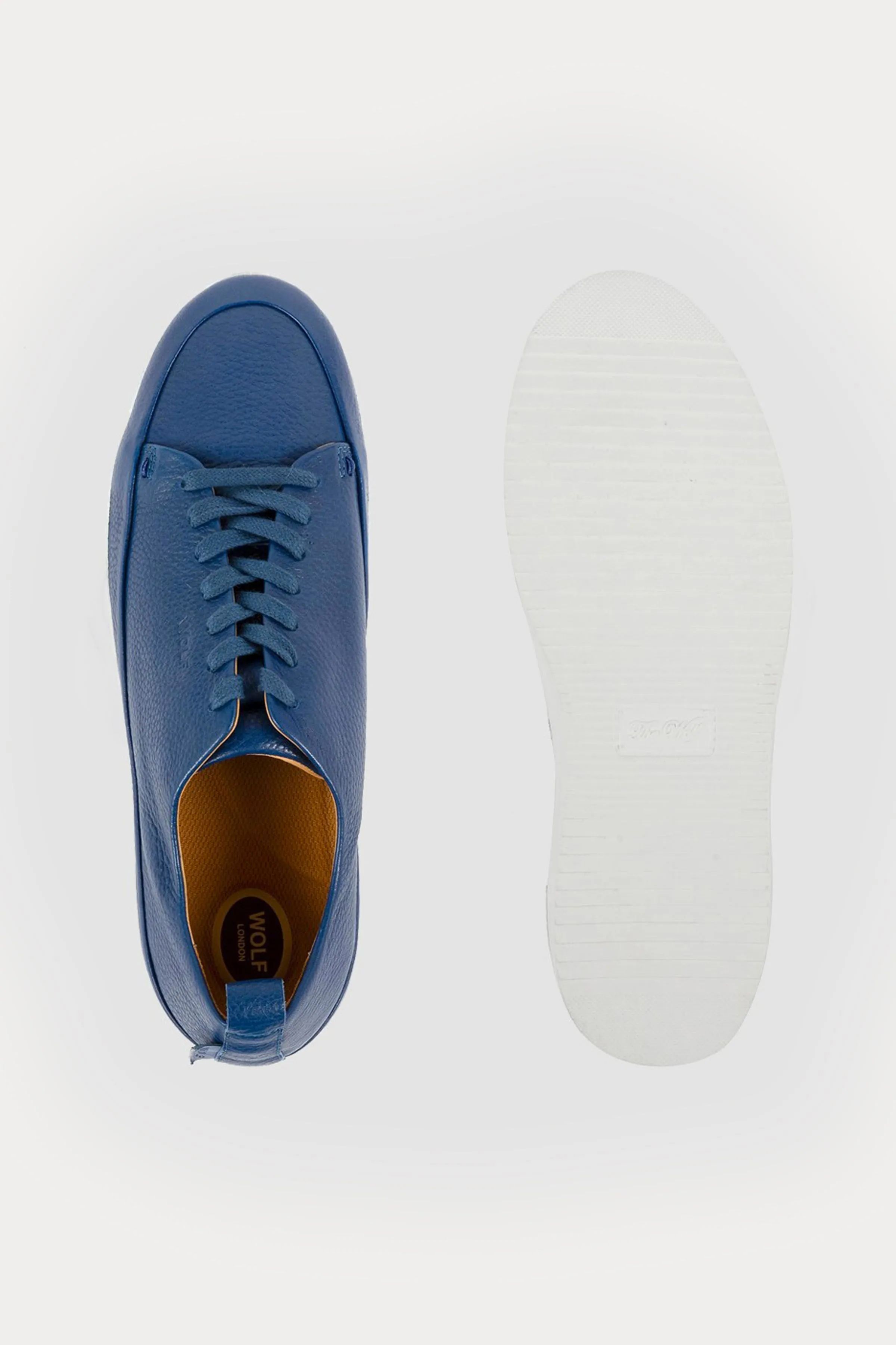 Knightsbridge Leather Smart Trainers in Blue
