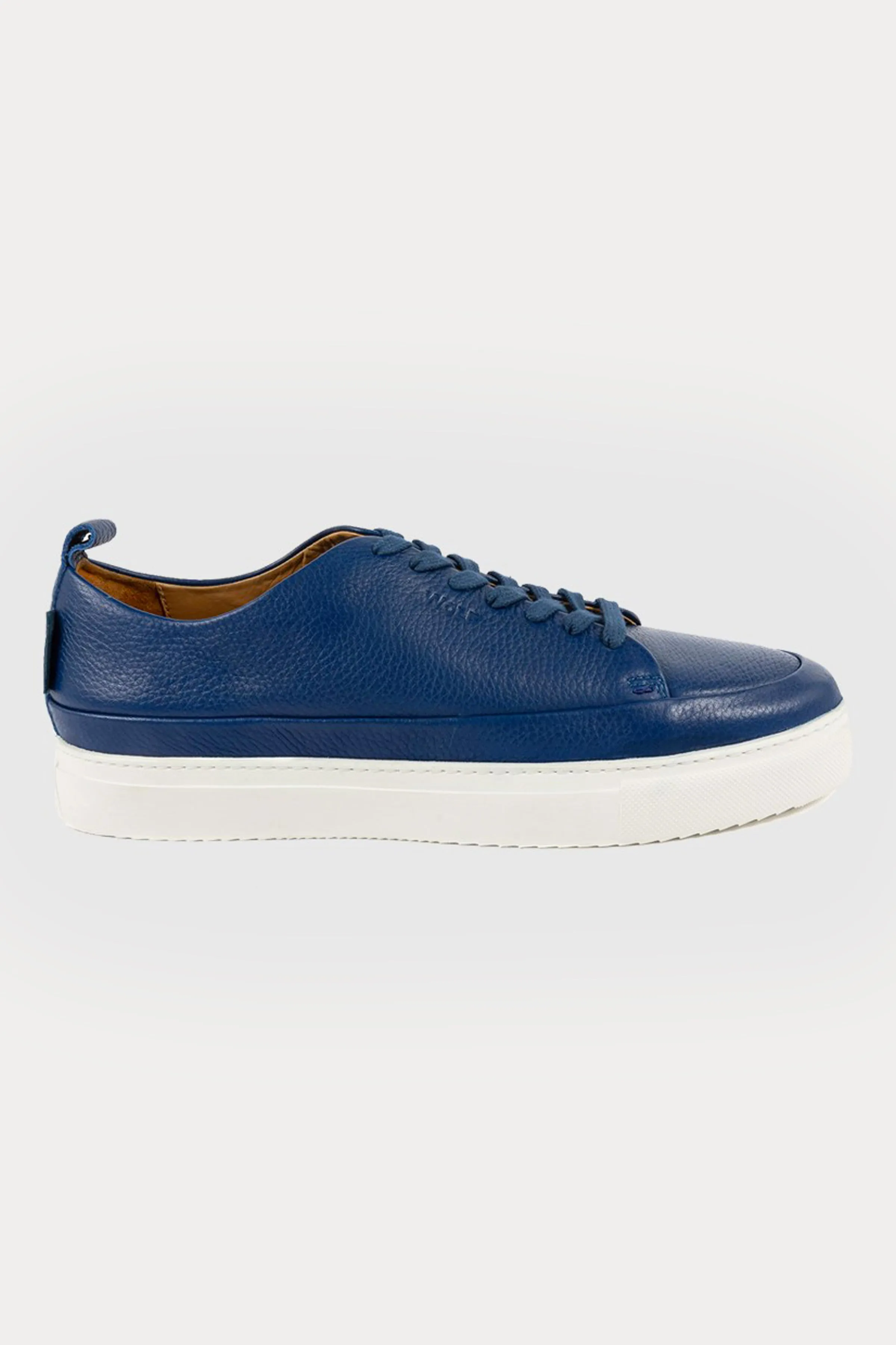 Knightsbridge Leather Smart Trainers in Blue