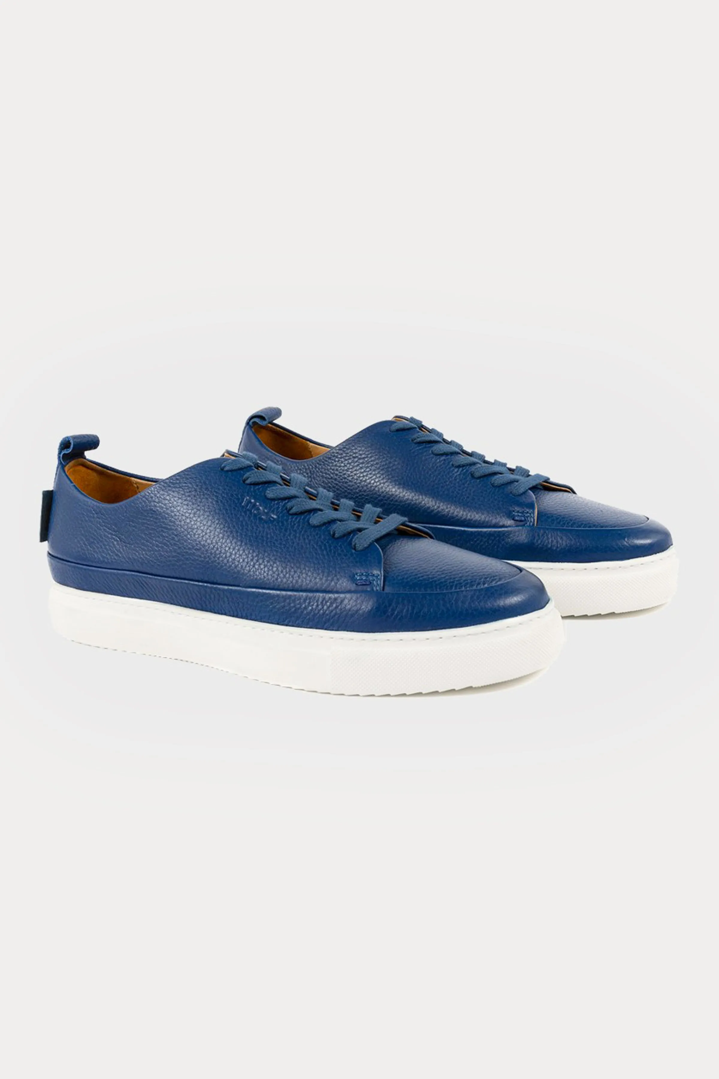 Knightsbridge Leather Smart Trainers in Blue