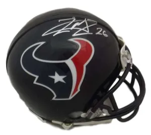 Lamar Miller Autographed/Signed Houston Texans Mini Helmet JSA 16927