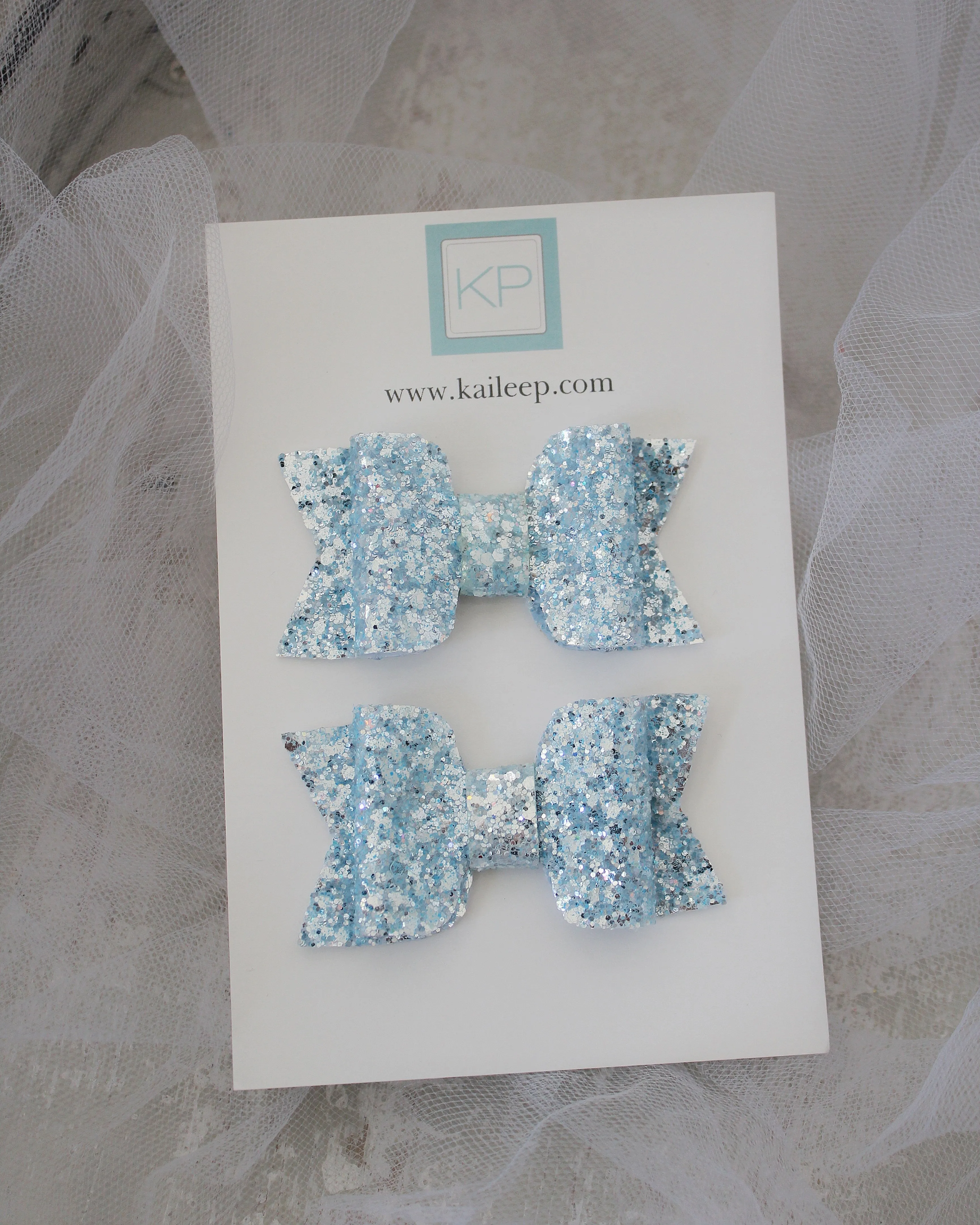 Light Blue Rock Glitter Hair Clip or Shoe Clip